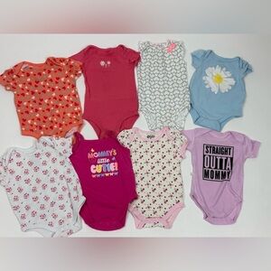 Infant Girls Onesies Lot of 8